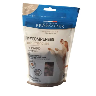 Francodex - Mini friandises récompenses saveur saumon 150 g pour chiens