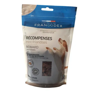 Francodex - Mini friandises récompenses saveur saumon 150 g pour chiens Francodex - Mini friandises récompenses saveur saumon 150 g pour chiens
