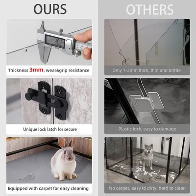 BINGOPAW Parc pour Chien  avec un Tapis   Caisse de Mise Bas