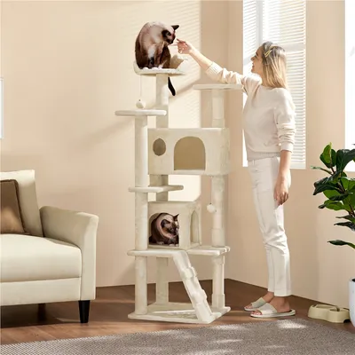 Kratzbaum Katzenbaum Stabiler Katzenkratzbaum Katzenmöbel 158 cm