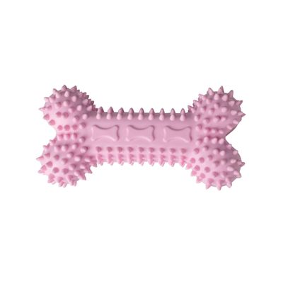 Doogy Jouet os pour chiot TPR Taille : 11 cm - Coloris rose