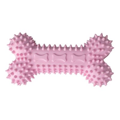 Doogy Jouet os pour chiot TPR Taille : 14 cm - Coloris rose