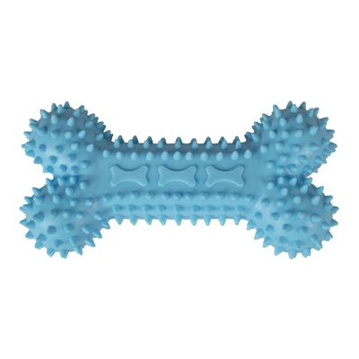 Doogy Jouet os pour chiot TPR Taille : 14 cm - Coloris bleu