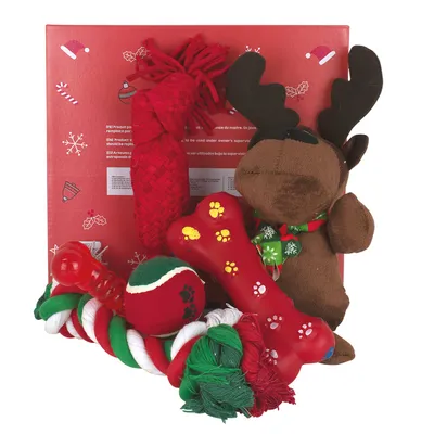Doogy Lot de 6 jouets de noël pour chien