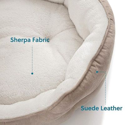 MCBOSON 63 cm Braun – Rundes Heizkissen, Katzenbett