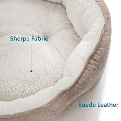 MCBOSON  63cm Brun - Coussin chauffant rond, lit pour chat