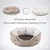 MCBOSON 63 cm Braun – Rundes Heizkissen, Katzenbett