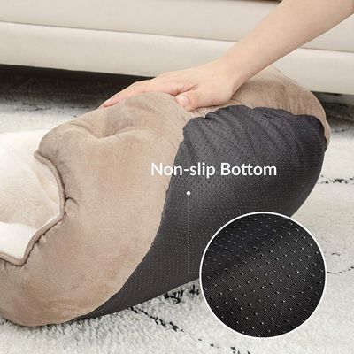 MCBOSON  63cm Brun - Coussin chauffant rond, lit pour chat