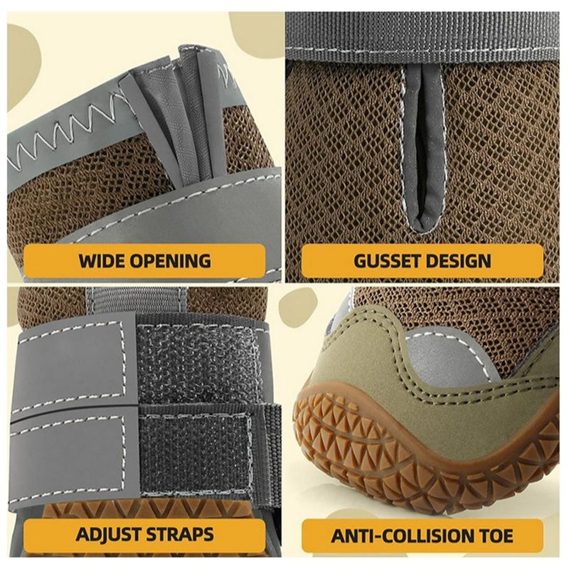 MCBOSON Chaussures de protection  pour chienBandes réfléchissantes