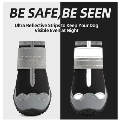 MCBOSON Hundeschuhe mit Reflektorstreifen MCBOSON Hundeschuhe mit Reflektorstreifen