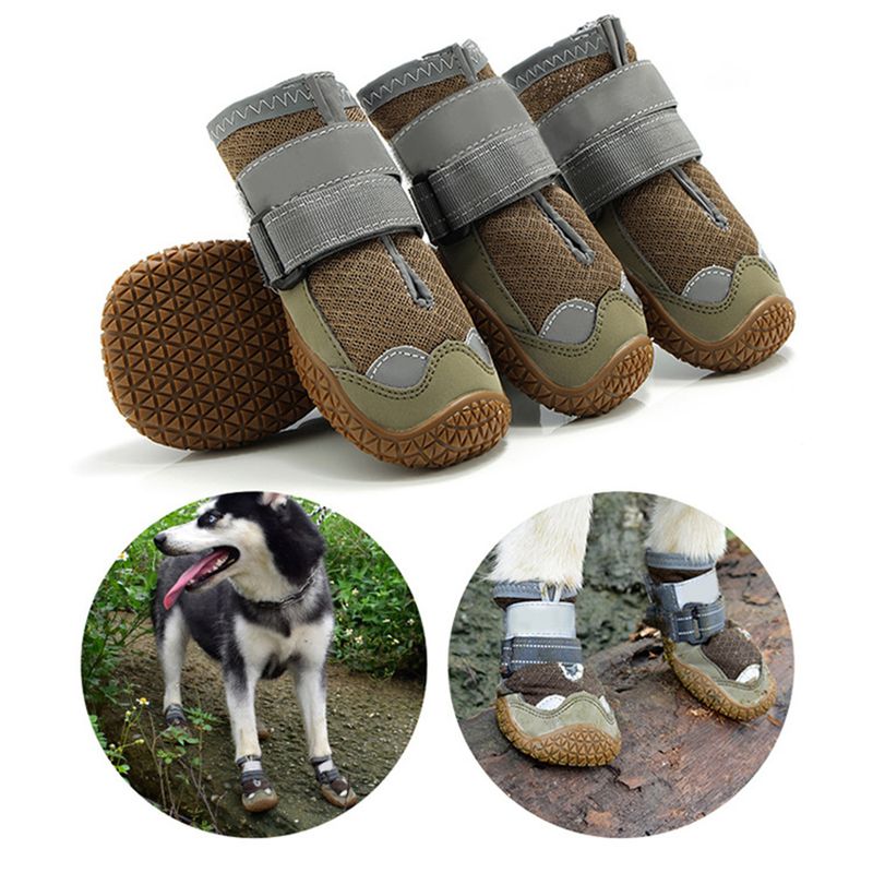 MCBOSON Chaussures de protection  pour chienBandes réfléchissantes