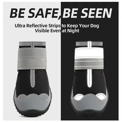 MCBOSON Chaussures de protection avec bandes réfléchissantes pour chien