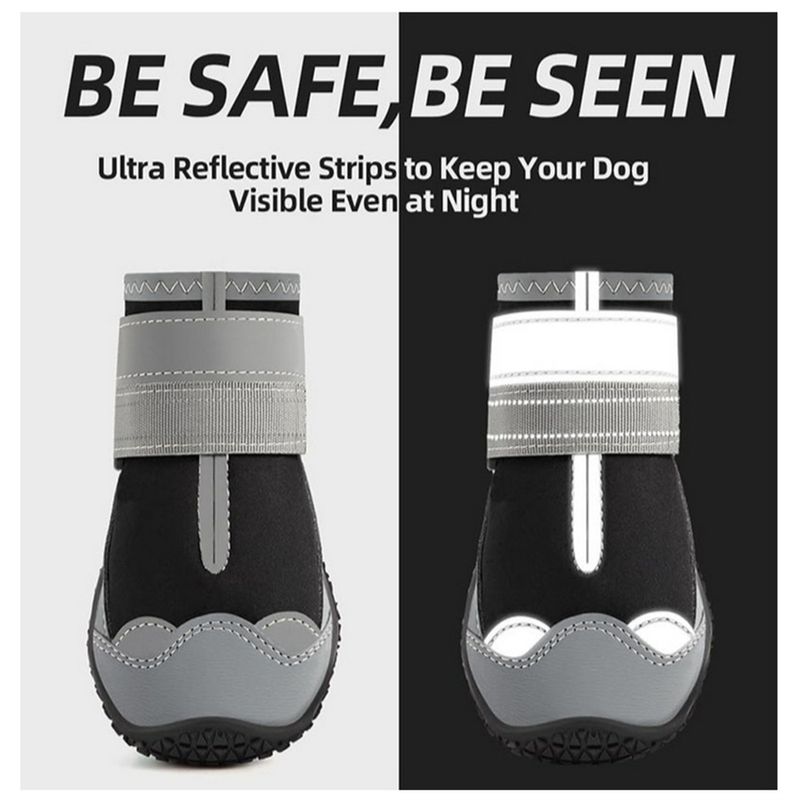 MCBOSON Chaussures de protection  pour chienBandes réfléchissantes