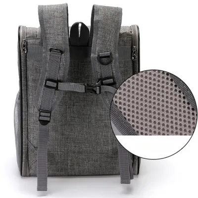 Sac à dos pliable ergonomique avec fenêtre pour chat