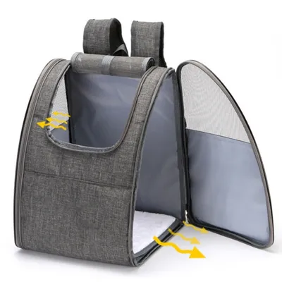 Sac à dos pliable ergonomique avec fenêtre pour chat