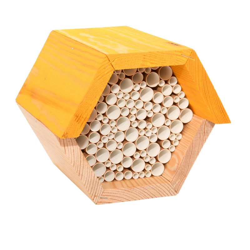 Maison à abeilles hexagonale en bois