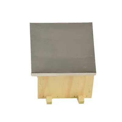 Maison à abeilles carrée, hauteur 18 cm en bois