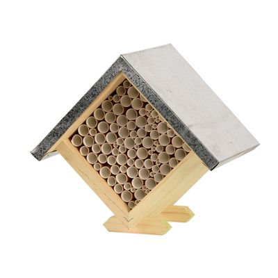 Maison à abeilles carrée, hauteur 18 cm en bois