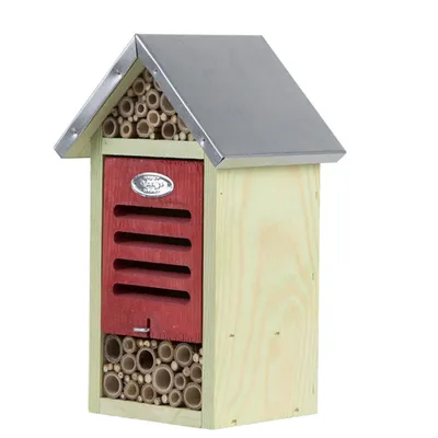Hôtel à insectes, taille M, H 29 cm. abeilles , coccinelles..