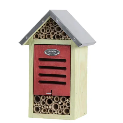 Hôtel à insectes, taille M, H 29 cm. abeilles , coccinelles..