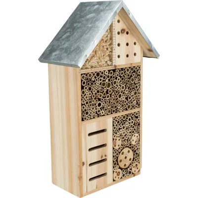 Hôtel pour insectes 29 x 16 x Hauteur 49 cm, insectes.