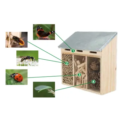 animallparadise - Hôtel pour insectes hauteur 30 largeur 30 profondeur 14 c