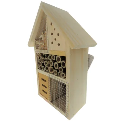 Hôtel pour insectes, 18 x 9 x Hauteur 26 cm, insectes