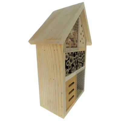 Hôtel pour insectes, 18 x 9 x Hauteur 26 cm, insectes