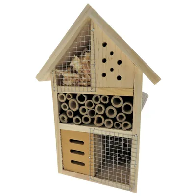 Hôtel pour insectes, 18 x 9 x Hauteur 26 cm, insectes