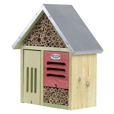 Hôtel à insectes, taille L, avec brosse de nettoyage.