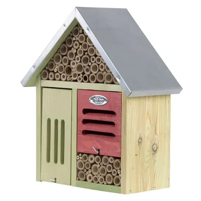 Hôtel à insectes, taille L, avec brosse de nettoyage.