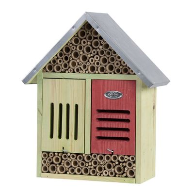 Hôtel à insectes, taille XL , avec brosse de nettoyage H 38 cm