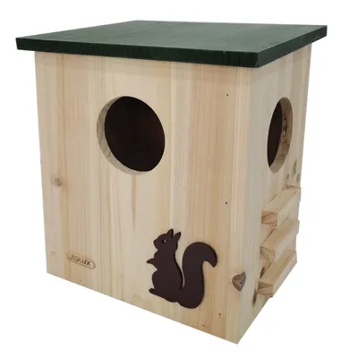 Maison en bois pour écureuil 30 cm de hauteur