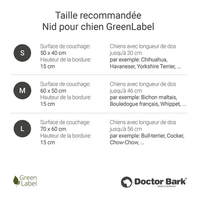 Nid pour chien Doctor Bark « GreenLabel » Nid pour chien Doctor Bark « GreenLabel »