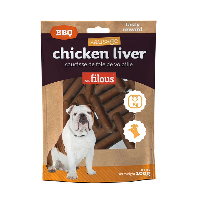 les filous Saucisse de foie de volaille pour Chien