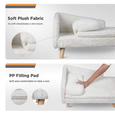 BINGOPAW Canapé pour chien Lit avec coussin surélevé