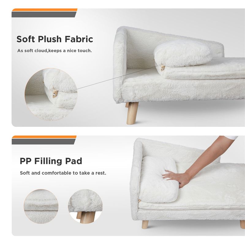 BINGOPAW Canapé pour chien Lit avec coussin surélevé