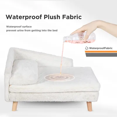 BINGOPAW Canapé pour chien Lit avec coussin surélevé