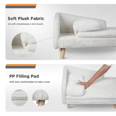 BINGOPAW Canapé pour chien Lit avec coussin surélevé