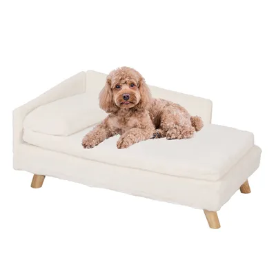 BINGOPAW Canapé pour chien Lit avec coussin surélevé