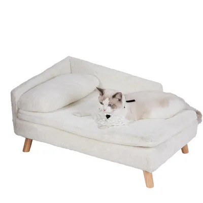 BINGOPAW Canapé pour chien Lit avec coussin surélevé