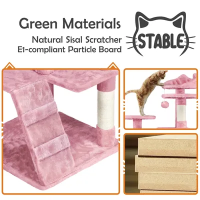 Yaheetech Arbre à Chat Multiniveau avec Cachettes