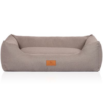 Knuffelwuff Hundebett Lotte aus Velours mit feinem Handwebcharakter