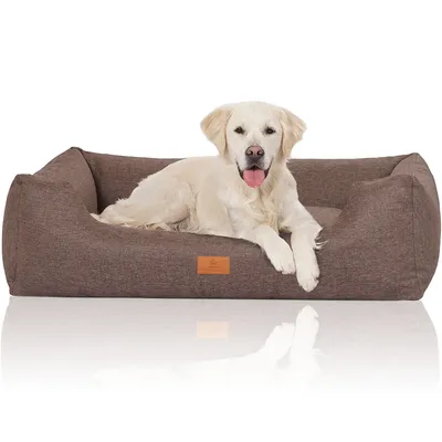 Knuffelwuff Hundebett Lotte aus Velours mit feinem Handwebcharakter Knuffelwuff Hundebett Lotte aus Velours mit feinem Handwebcharakter