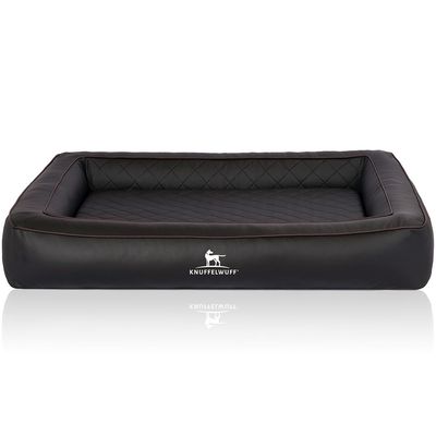 Knuffelwuff Orthopädisches Hundebett aus Kunstleder Hampstead