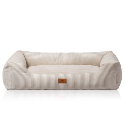Knuffelwuff Hundebett aus Cord mit Handwebcharakter Olivia