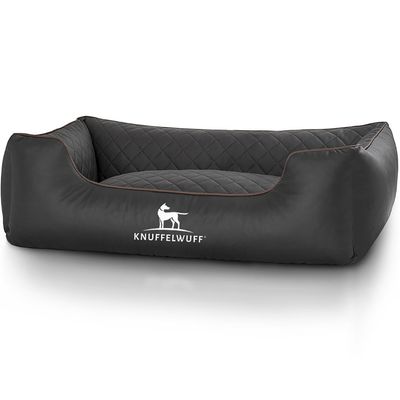 Knuffelwuff Hundebett Milan aus laser-gestepptem Kunstleder