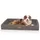 XL 105 x 80 x 16cm marron/gris