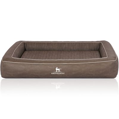 Knuffelwuff Orthopädisches Hundebett aus Kunstleder Montego