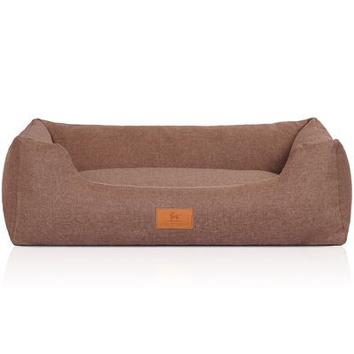 Knuffelwuff Hundebett Lotte aus Velours mit feinem Handwebcharakter